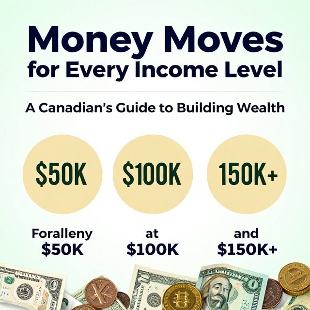 Money Moves for Every Income Level: A Canadian’s Guide to Building Wealth at $50K, $100K, and $150K+